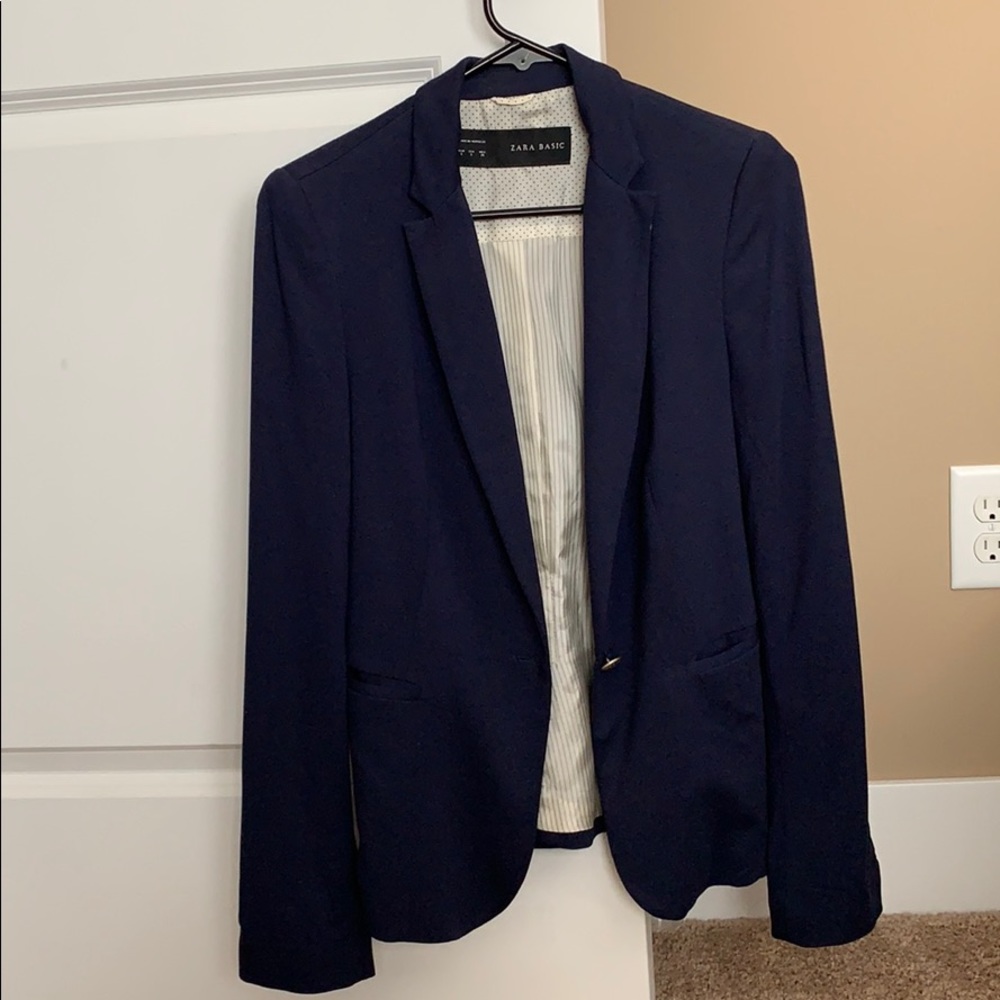 Zara jersey navy blazer size S